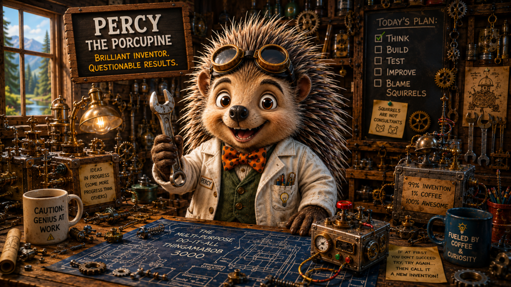 Percy The Porcupine Inventors Workshop 1024x576