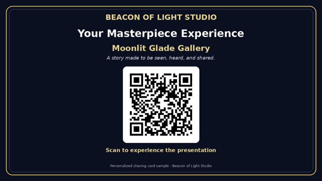 moonlit glade sharing card web